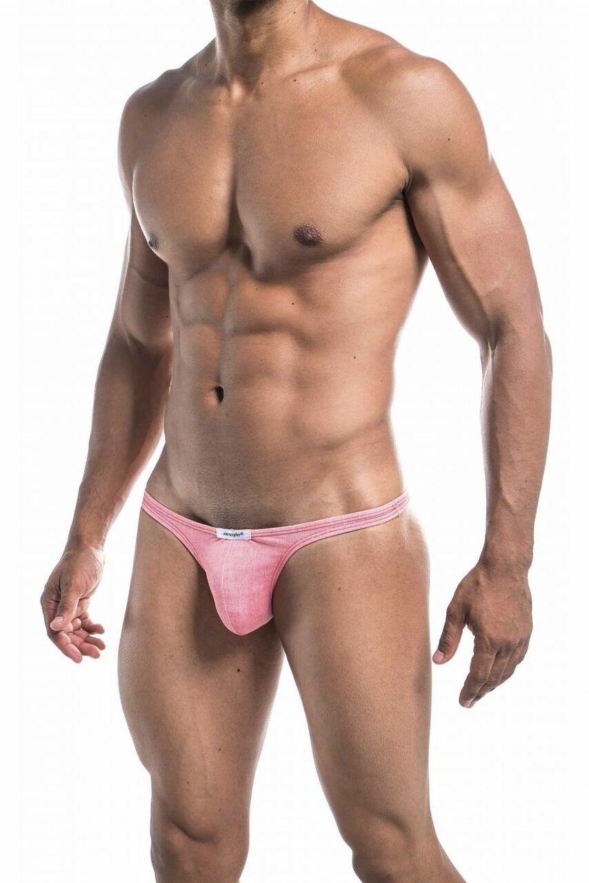 SALE - Mens Denim Look Spandex Capri Bikini Brief Red