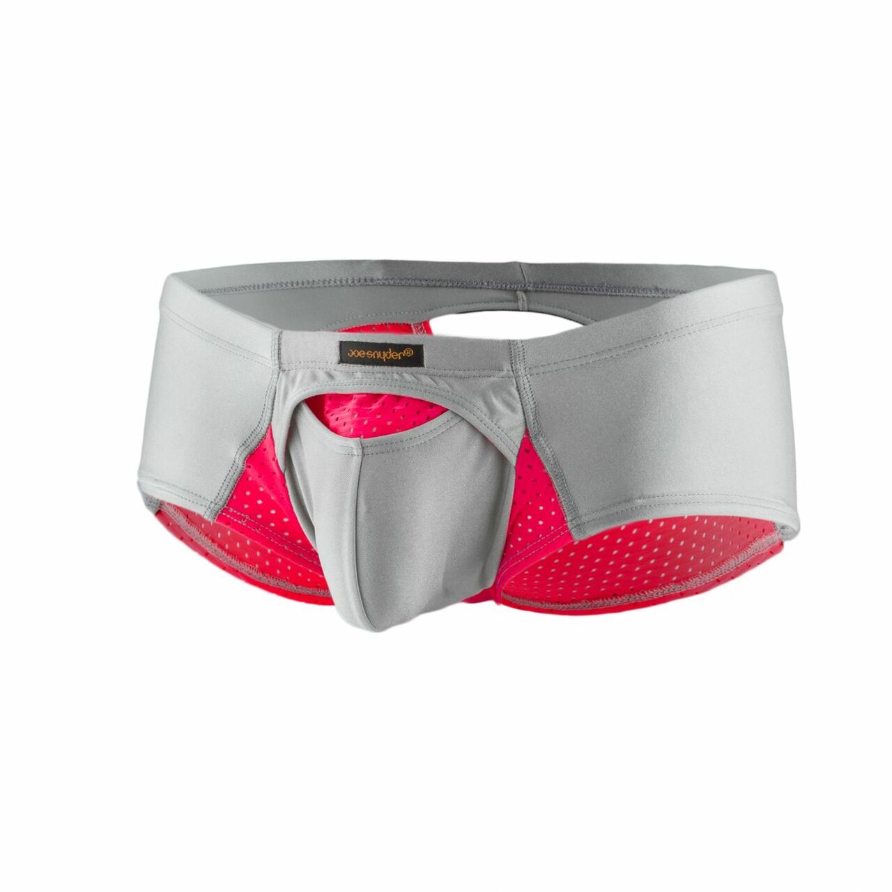JCSTK - Mens Joe Snyder Sexiest Cheek Boxer Brief Coral and Gray