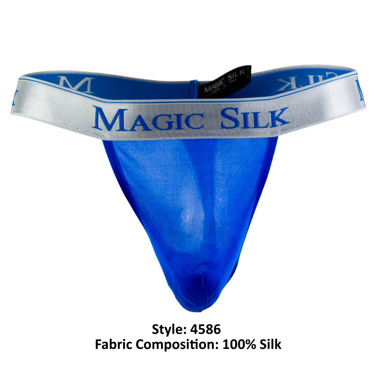 Magic Silk 4586 Silk Knit Micro Mens Thong Cobalt
