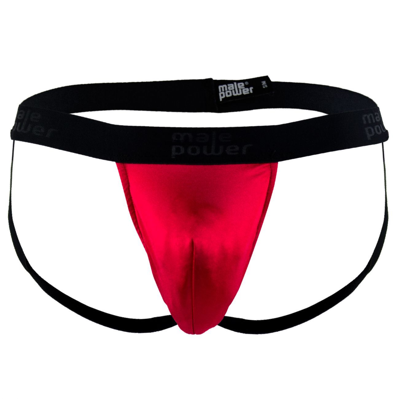 Male Power 390076 Satin Lycra Jockstrap Red