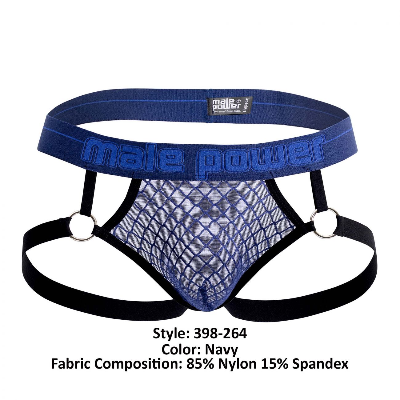 Male Power 398-264 Diamond Mesh Jock Ring