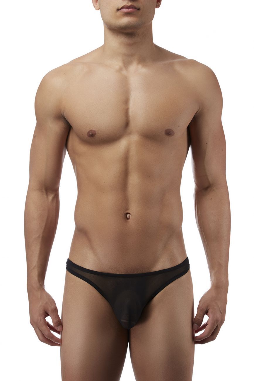 Male Power PAK881 Euro Male Mesh Brazilian Pouch Bikini Black