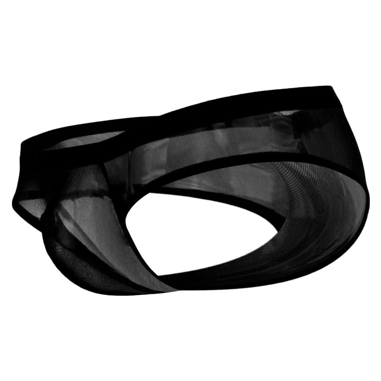 Male Power PAK883 Euro Male Mesh Shirred Pouch Manty Briefs Black