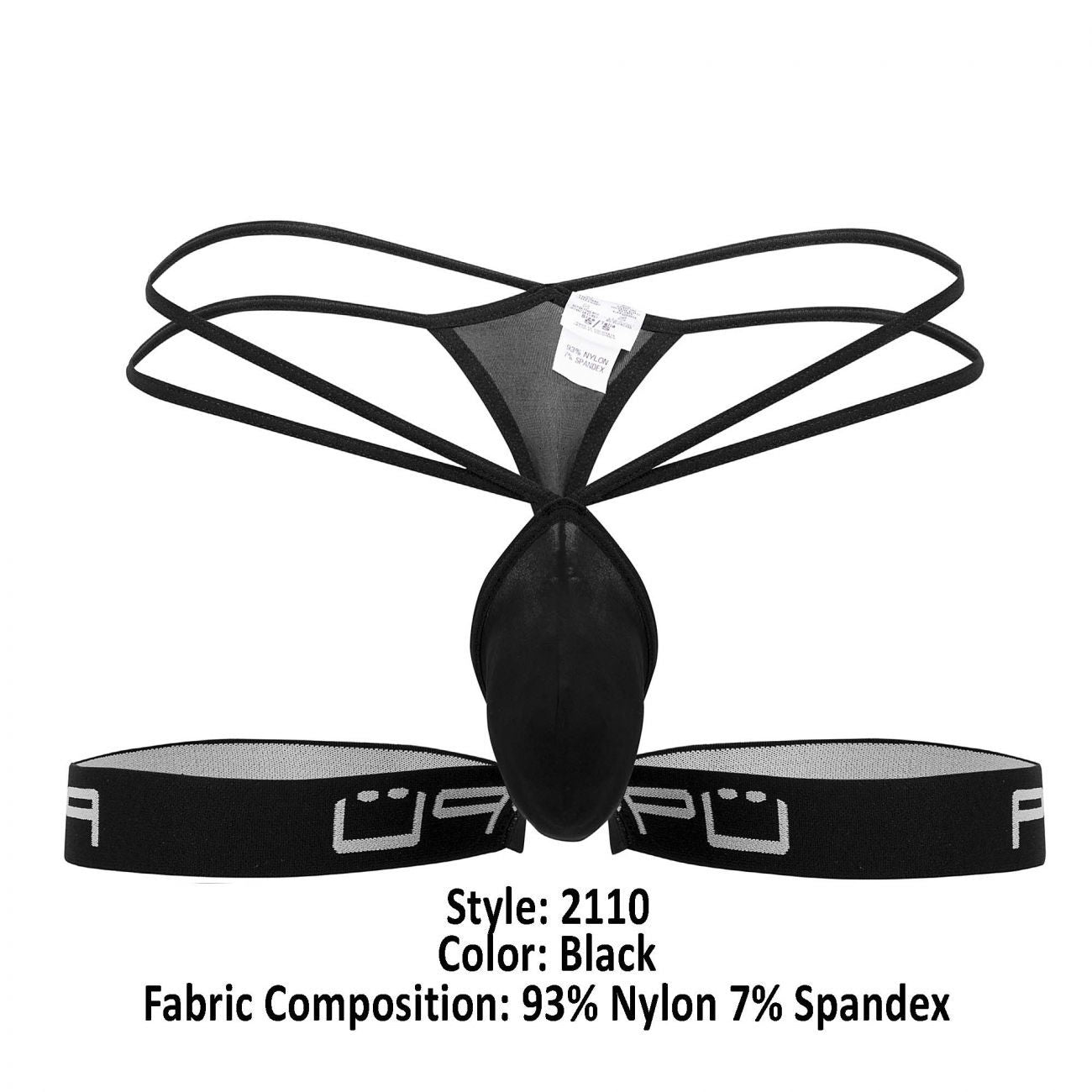 PPU 2110 Garter Thongs Black