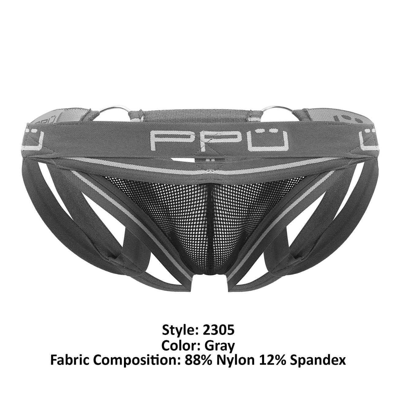 PPU 2305 Mesh Jockstrap Gray