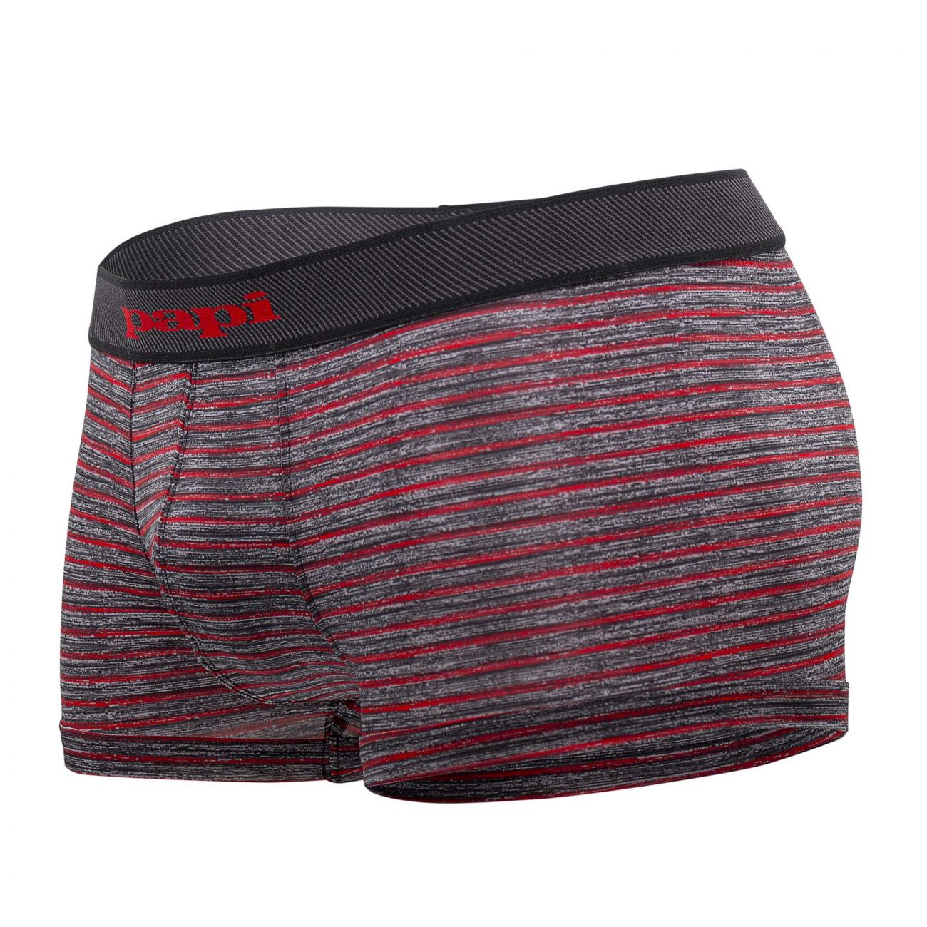 Papi 626183-982 Cool2 2PK Solid-Print Brazilian Trunks Black Red