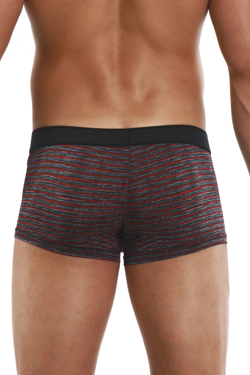 Papi 626183-982 Cool2 2PK Solid-Print Brazilian Trunks Black Red