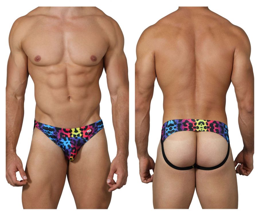 Mens Pikante Compatibility Printed Jockstrap Black Multi
