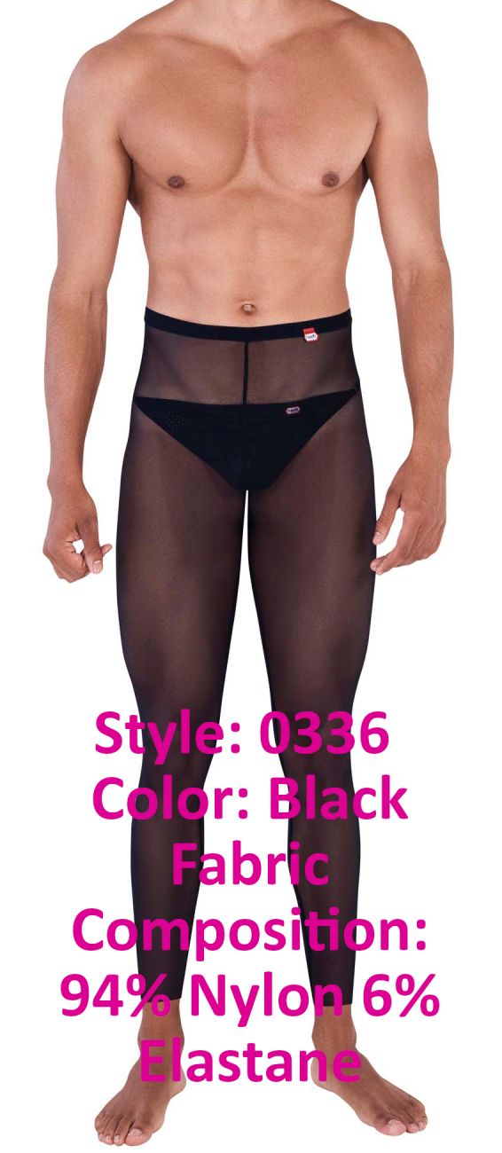 Pikante 0336 Manhood Long Johns Thongs Black