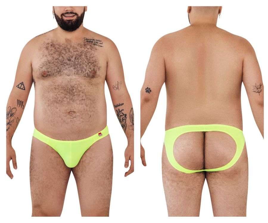 Pikante 0979X Angola Jockstrap Fluro Green Plus Sizes