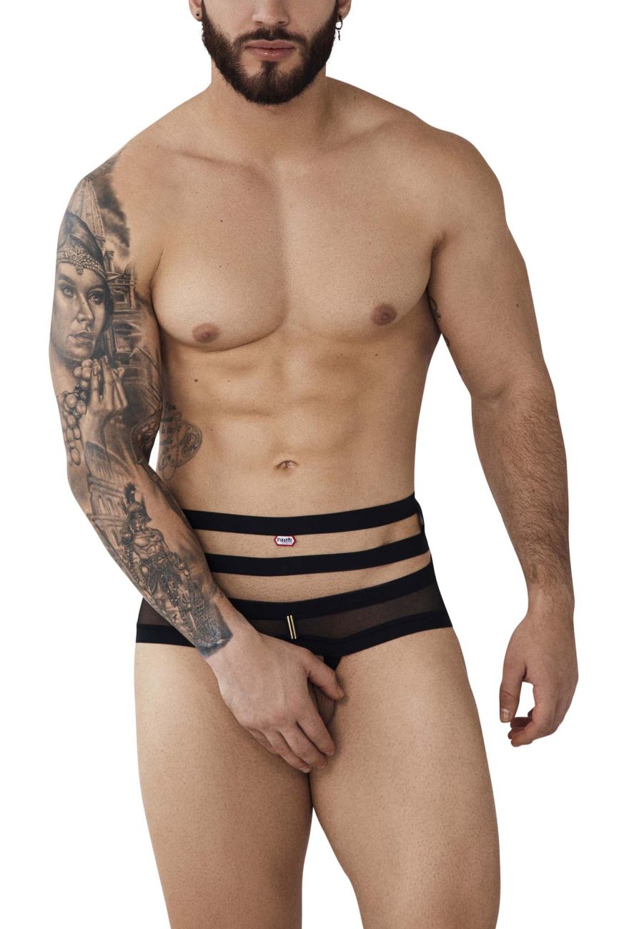 Pikante 1020 Plasencia Open Pouch Briefs Black