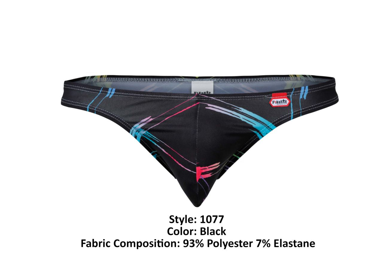 Pikante 1077 Nucleus Thongs Black