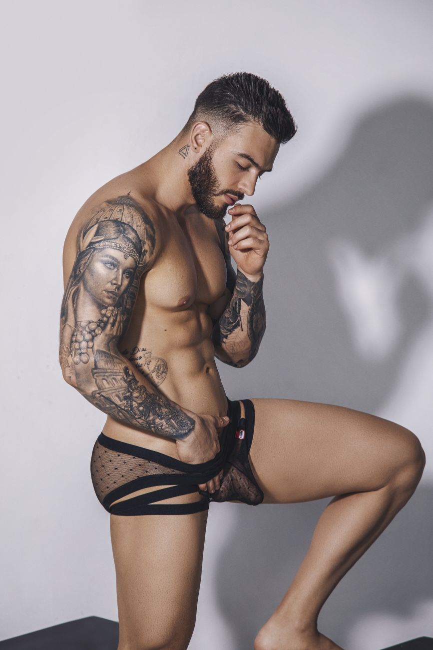 JCSTK - Pikante 1093 Oomph Mesh Briefs Black