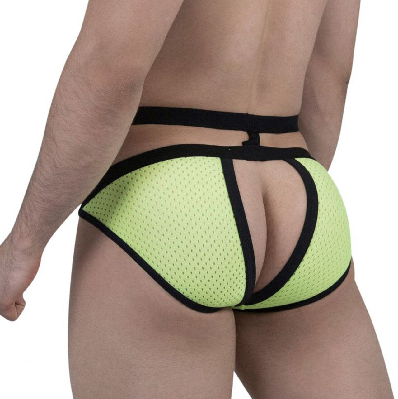 SALE - Mens Pikante Underwear Leader Open Back Briefs Green