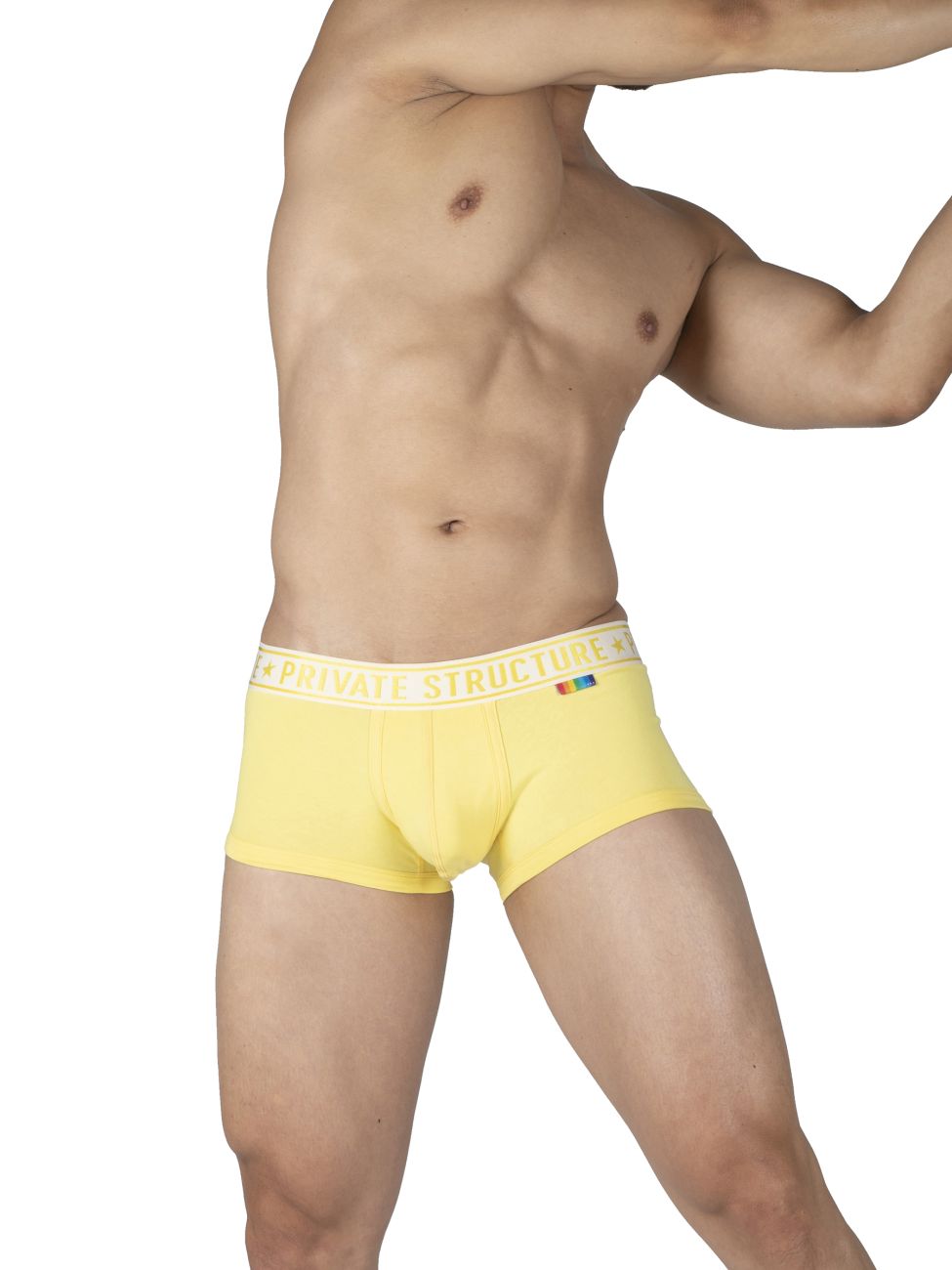 Private Structure EPUT4386 2PK Mid Waist Trunks Yellow and Blue