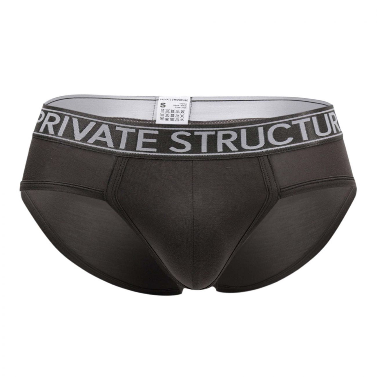 Private Structure PBUZ3748 Platinum Bamboo Contour Briefs Hermit Gray
