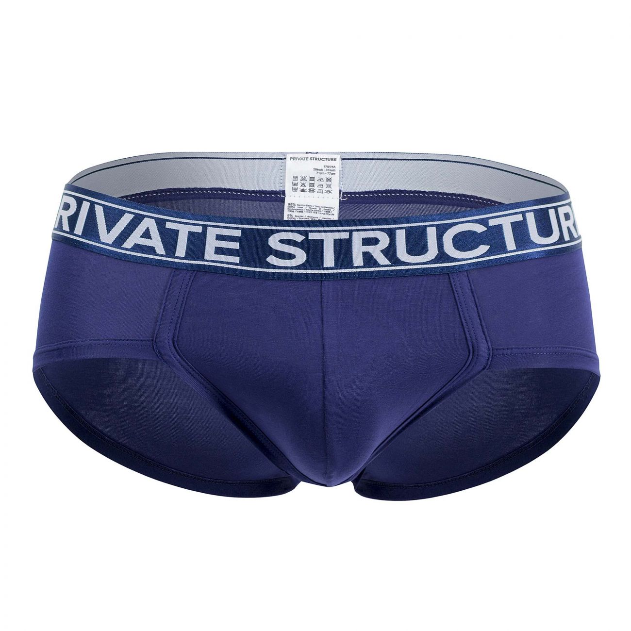 Private Structure PBUZ3748 Platinum Bamboo Contour Briefs Midnight Blue