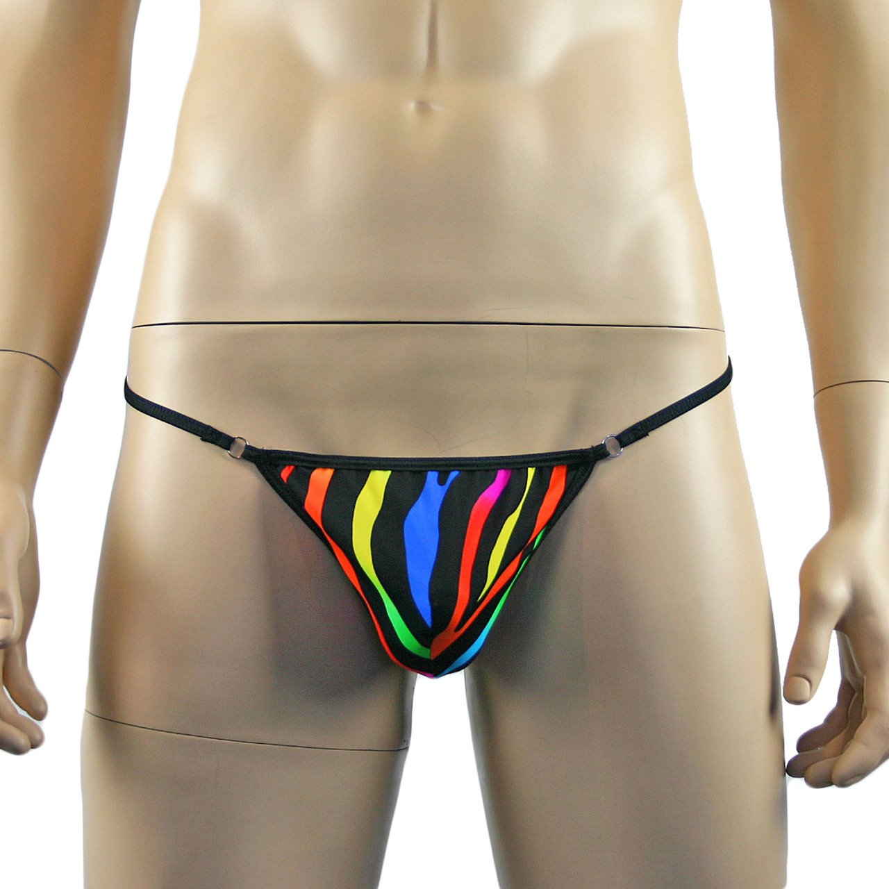 Male Rainbow Zebra Gay Pride G string