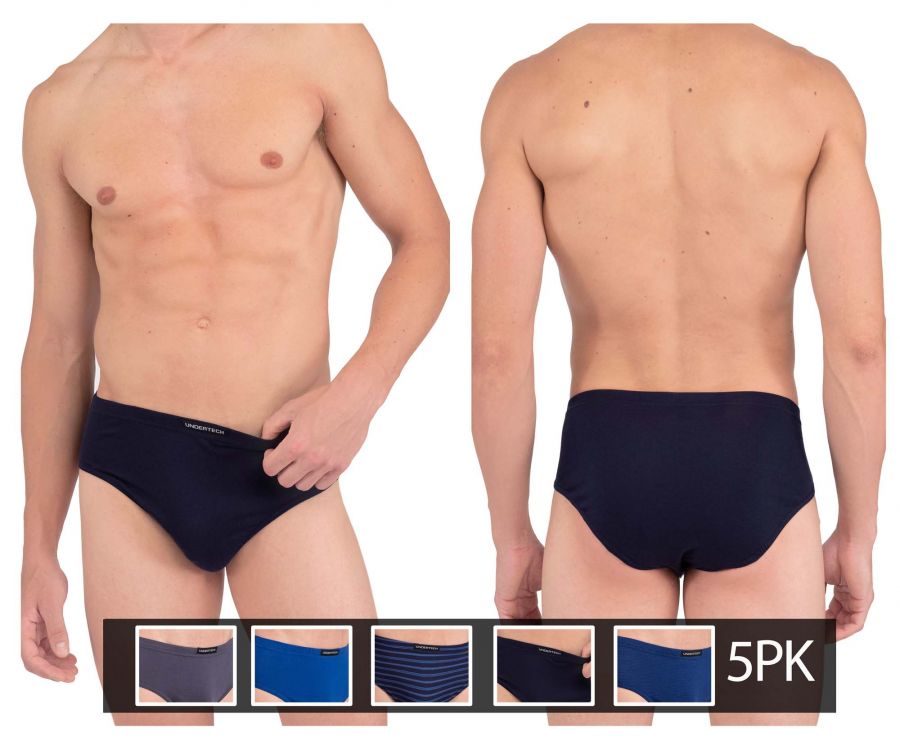 Undertech 342702 5PK Solid-Printed Bikini