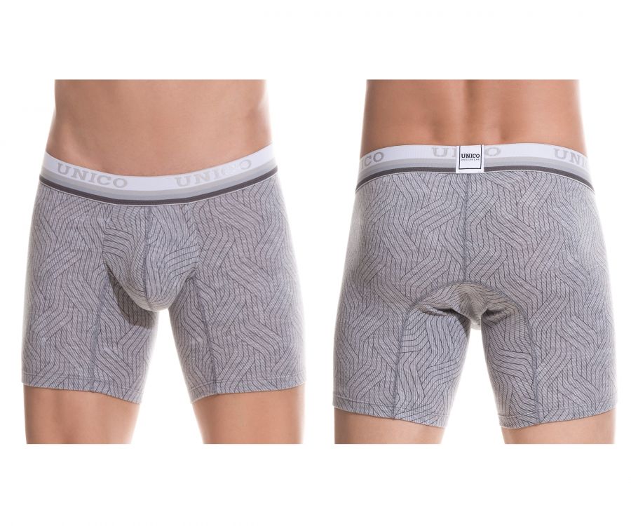 Unico 1802010023259 Boxer Briefs Sharma Gray Printed