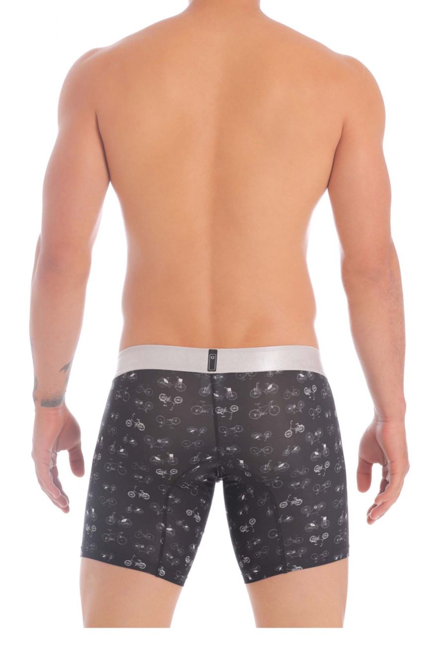 Unico 20070100232 Velocipede Boxer Briefs Black Printed
