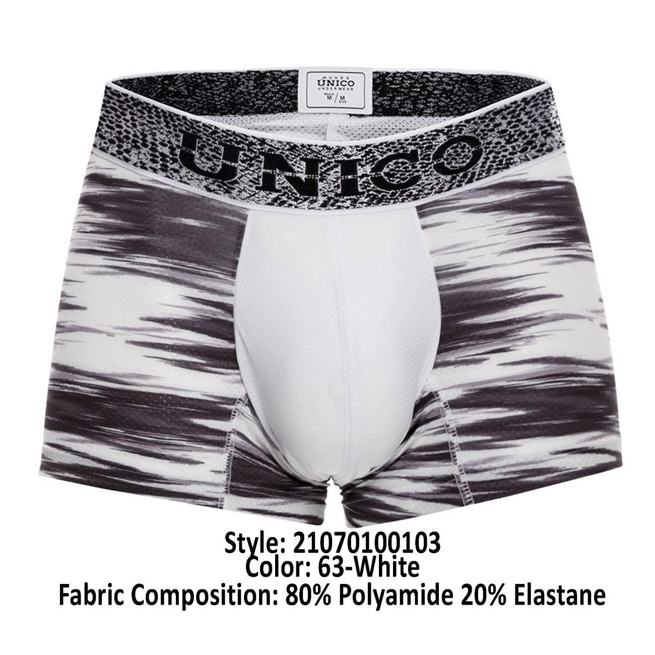 Unico 21070100103 Felt Trunks White Printed