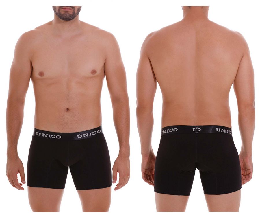 Unico 22120100203 Intenso A22 Boxer Briefs Black Plus Sizes