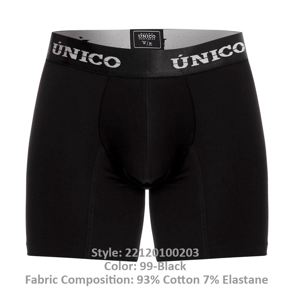 Unico 22120100203 Intenso A22 Boxer Briefs Black Plus Sizes