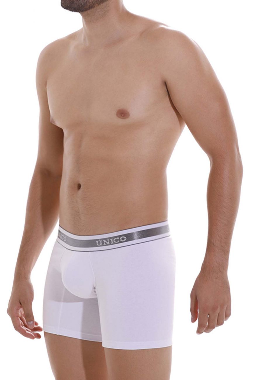 Unico 22120100212 Lustre M22 Boxer Briefs White Plus Sizes