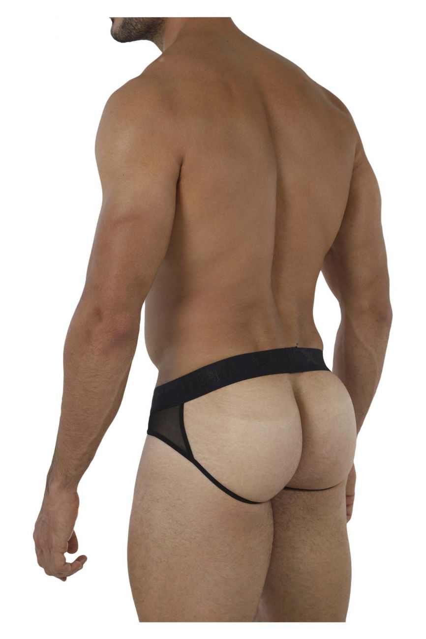 Xtremen 91078 Microfiber Jockstrap Black with Coral