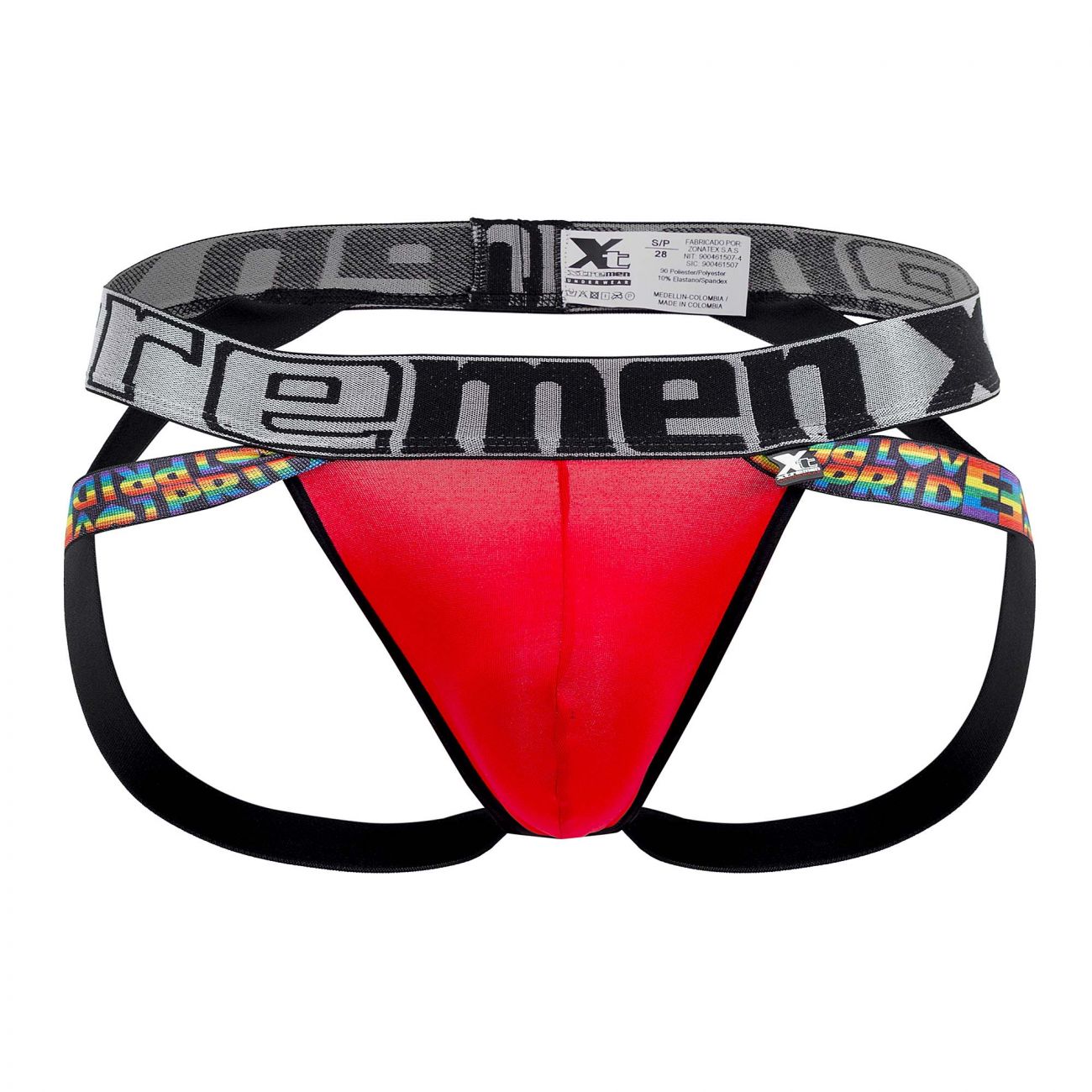 Xtremen 91084 Microfiber Pride Jockstrap Red