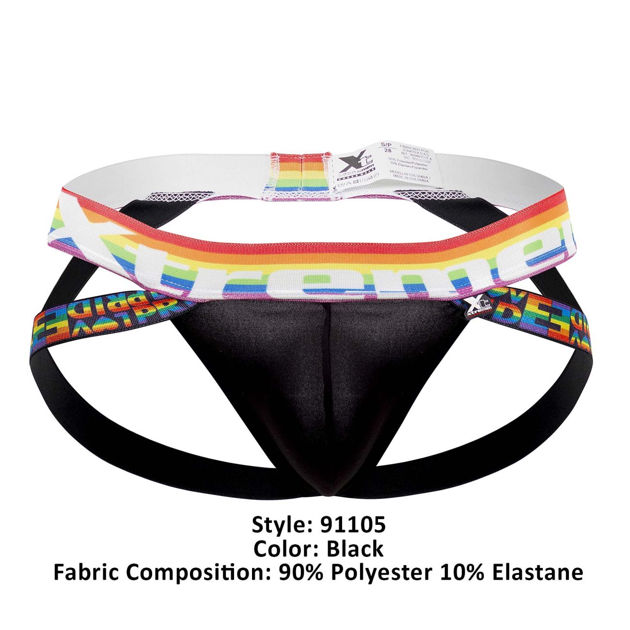 Xtremen 91105 Pride Jockstrap Black