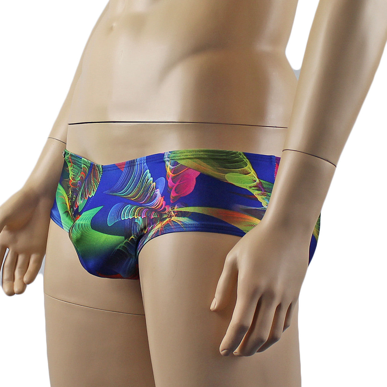 Mens Festival Playtime Mini Low Rise Party Shorts Multi-coloured