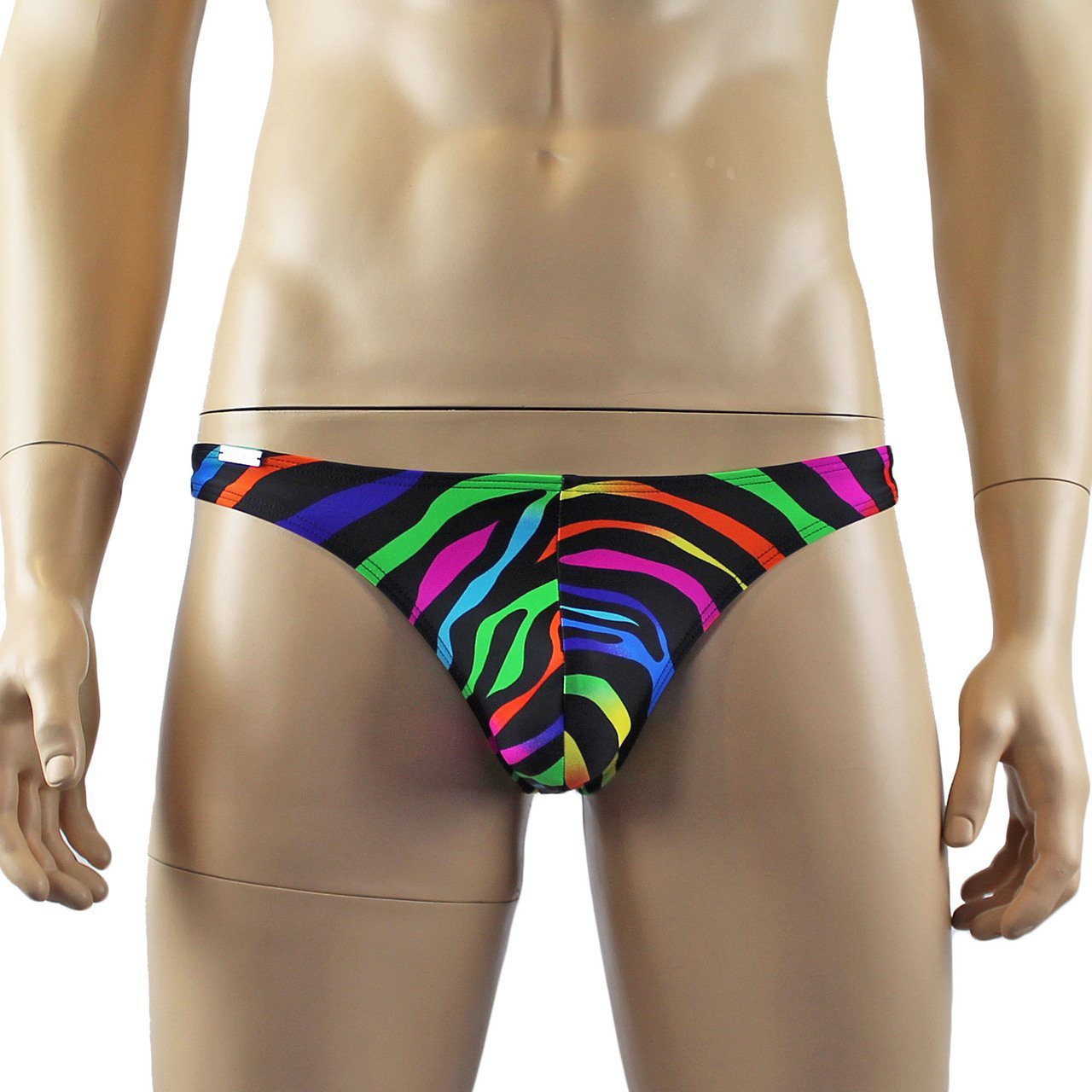 Mens Rainbow Zebra Gay Pride Thong, Male Lingerie Sexy G string