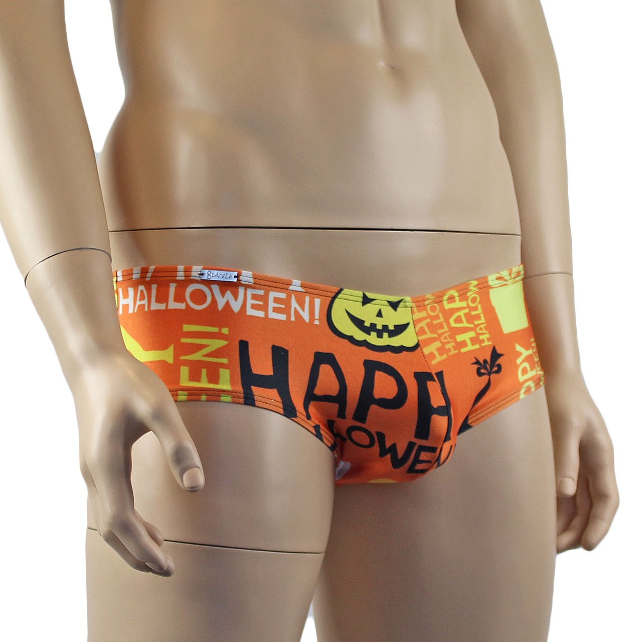 Mens Happy Halloween Boxer Briefs Underwear, Halloween Pumpkins