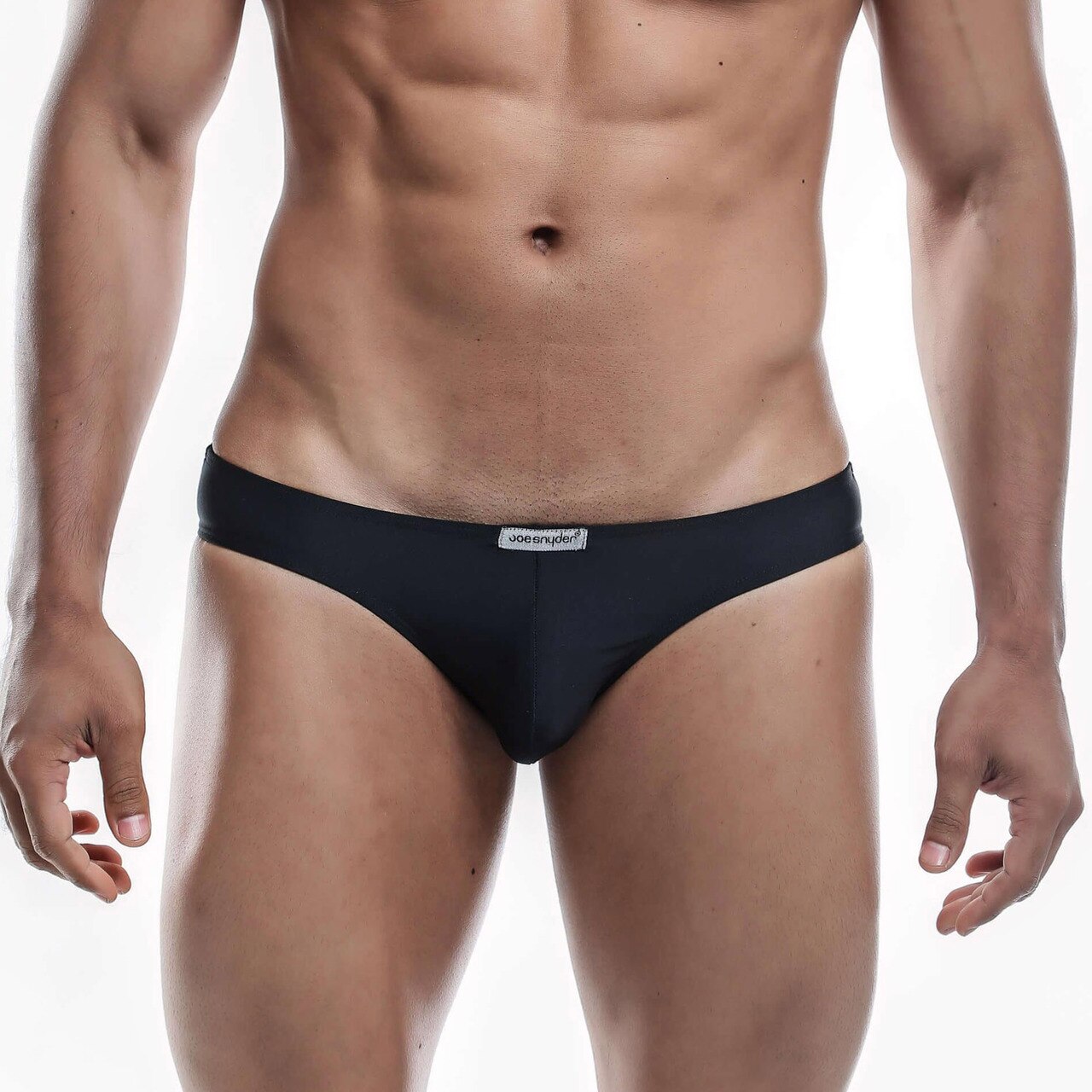 Mens Joe Snyder Polyester Classic Bikini Brief Black