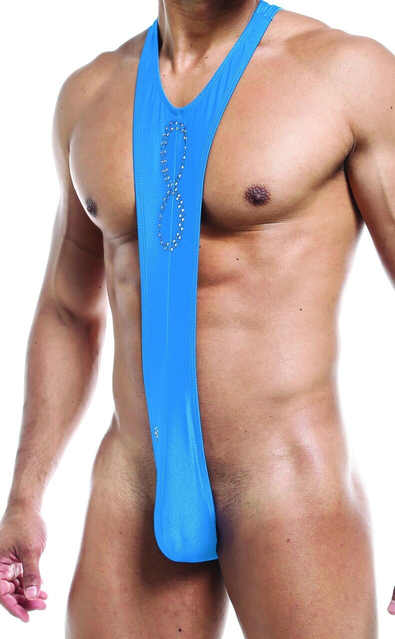 Mens Joe Snyder Stretch Spandex Infinity Bodysuit Turquoise