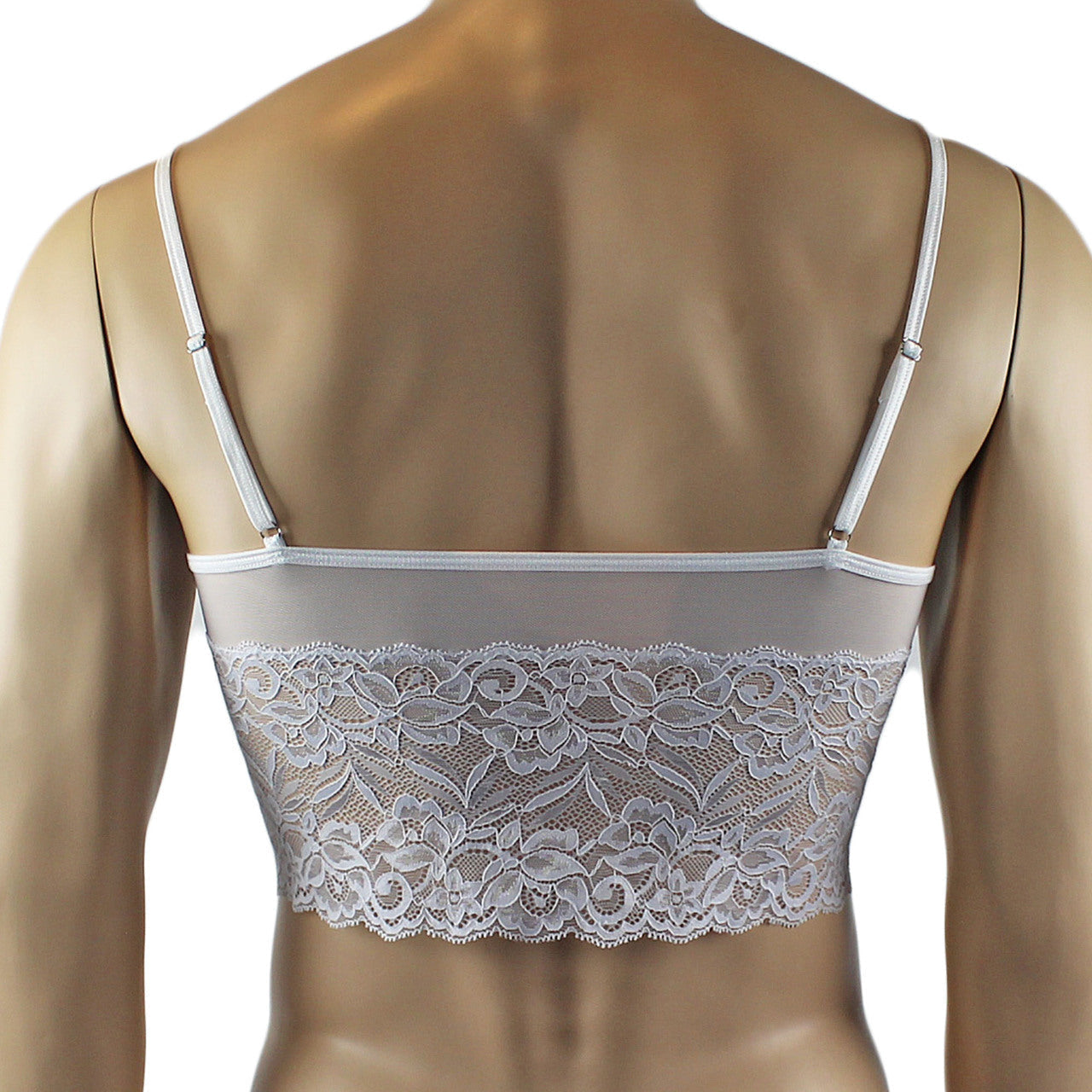 Mens Sexy Lace Camisole Top and Male Panties (white plus other colours)