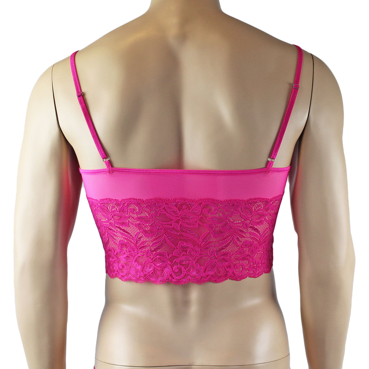 Mens Sexy Lace Camisole Top and Panty Brief (pink plus other colours)