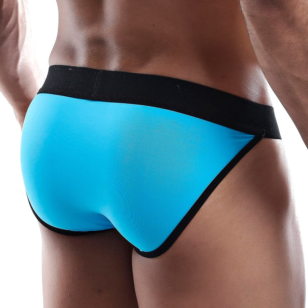 JCSTK - Kyle Male Pouch Front Bikini Brief with Peep Holes Turquoise