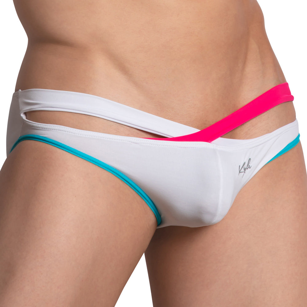 Kyle KLI041 Bulge Pouch Bikini Underwear for Men White