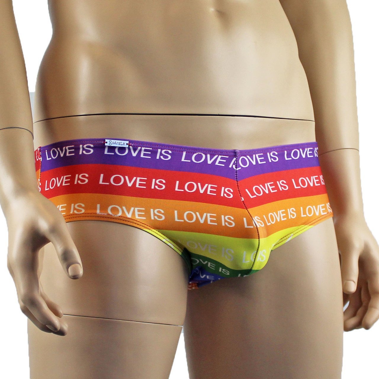 Mens Gay Pride Love Is Love Mini Low Rise Boxer Shorts