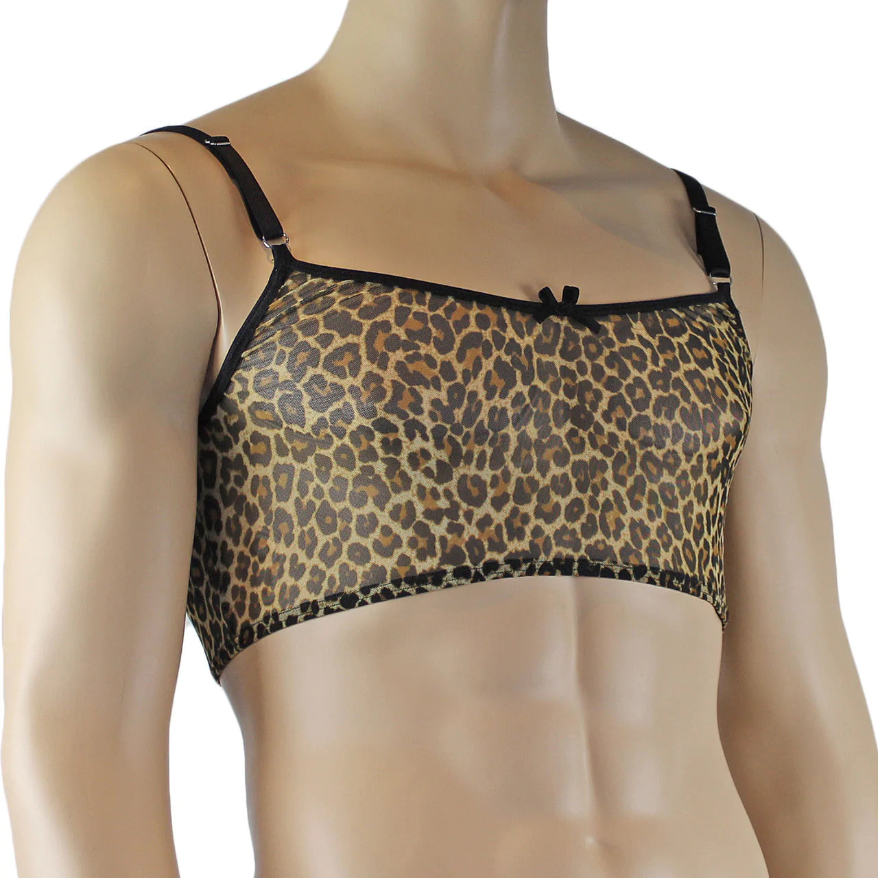 SALE - Mens Leopard Lingerie Animal Print Camisole Top