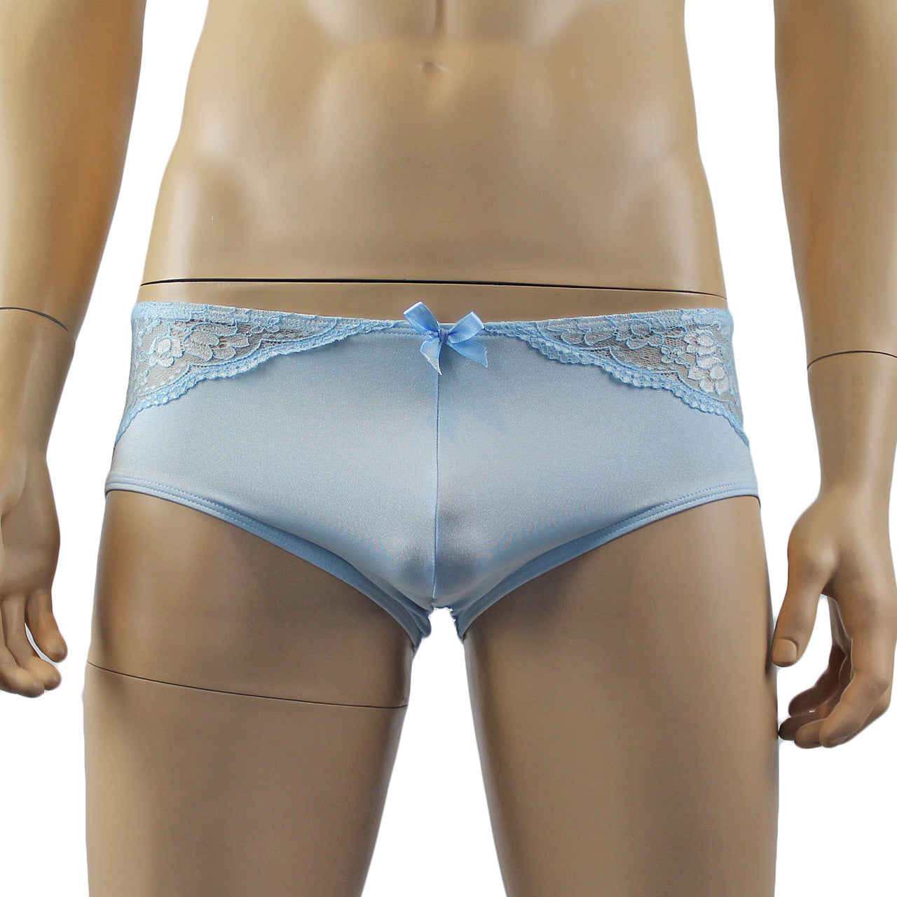 Mens Luxury Boxer Brief with Detachable Garters and Stockings (light blue plus other colours)