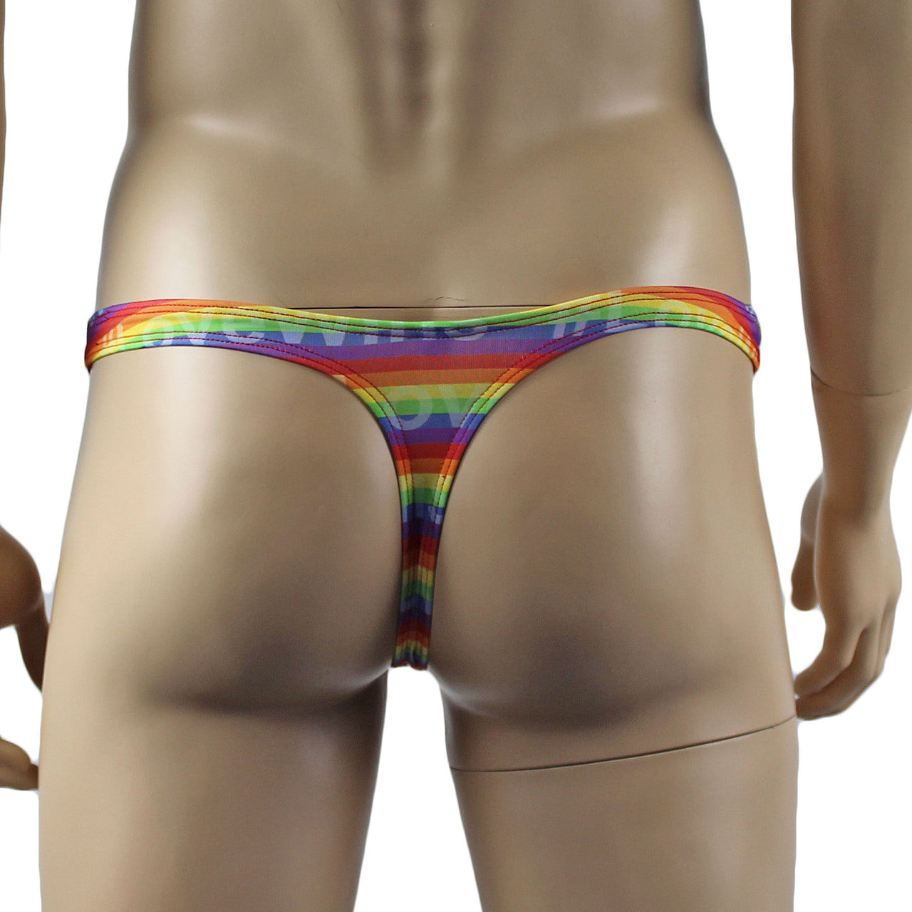 Gay Pride Love Wins Mens Rainbow G string Thong