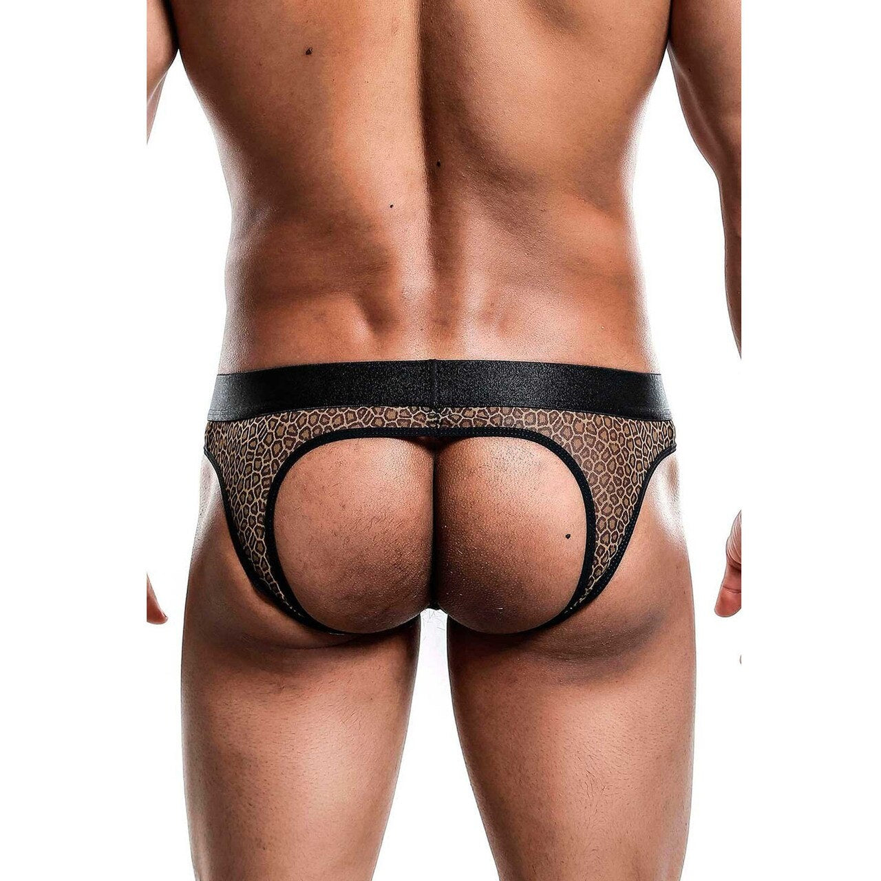 Mens Leopard Print Bottomless Jock Strap