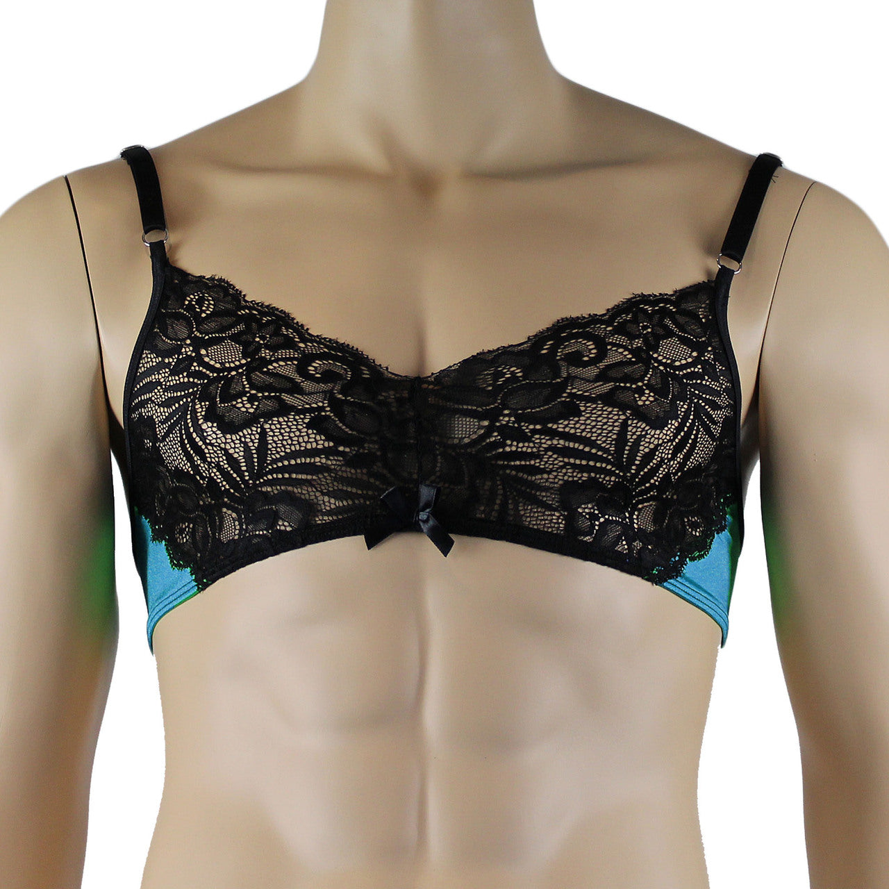Mens Risque Bra Top (teal and black plus other colours)