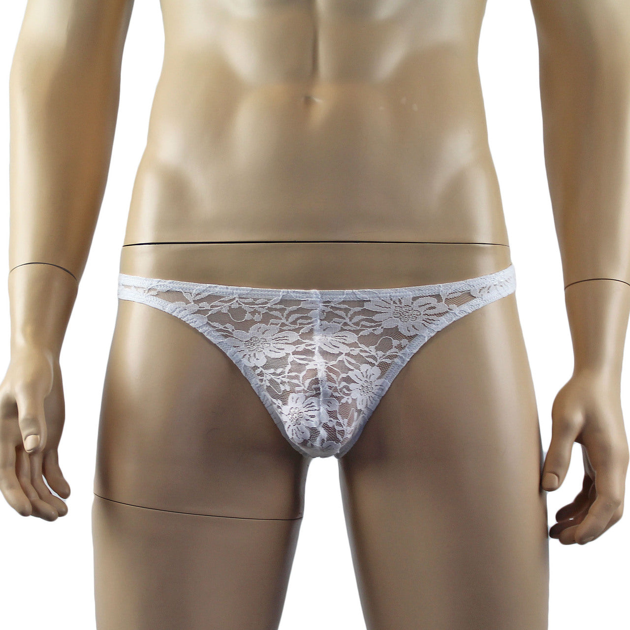 Mens Lingerie Lace Thong G string (white plus other colours)