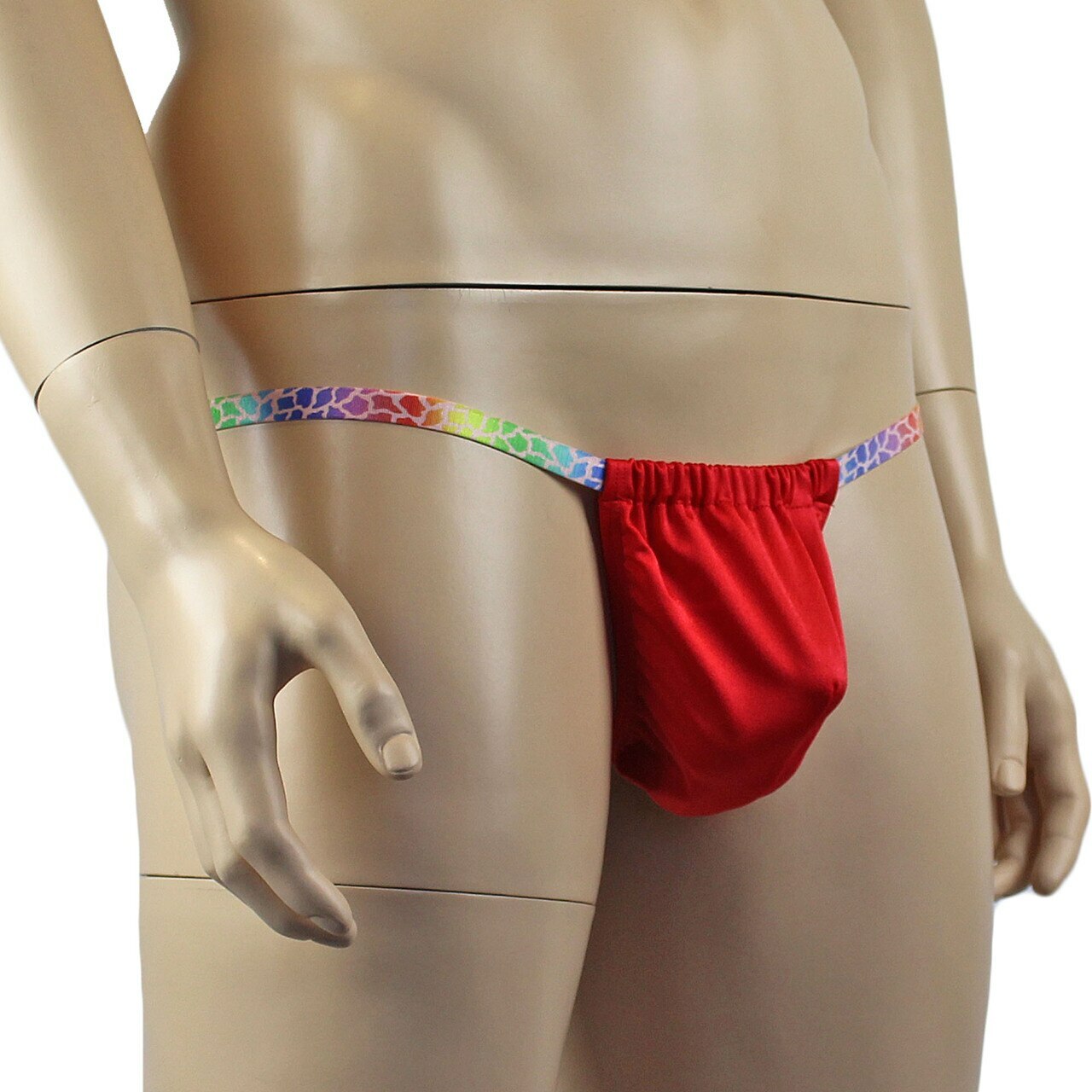 Mens Wild Colourful Adjustable Ball Bag Pouch G string Underwear (red plus other colours)