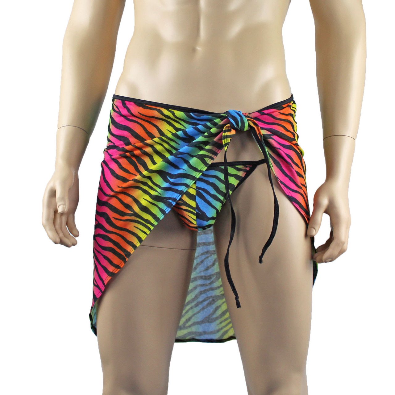 Mens Zebra Gay Pride Festival Sarong, Loin Cloth & G string